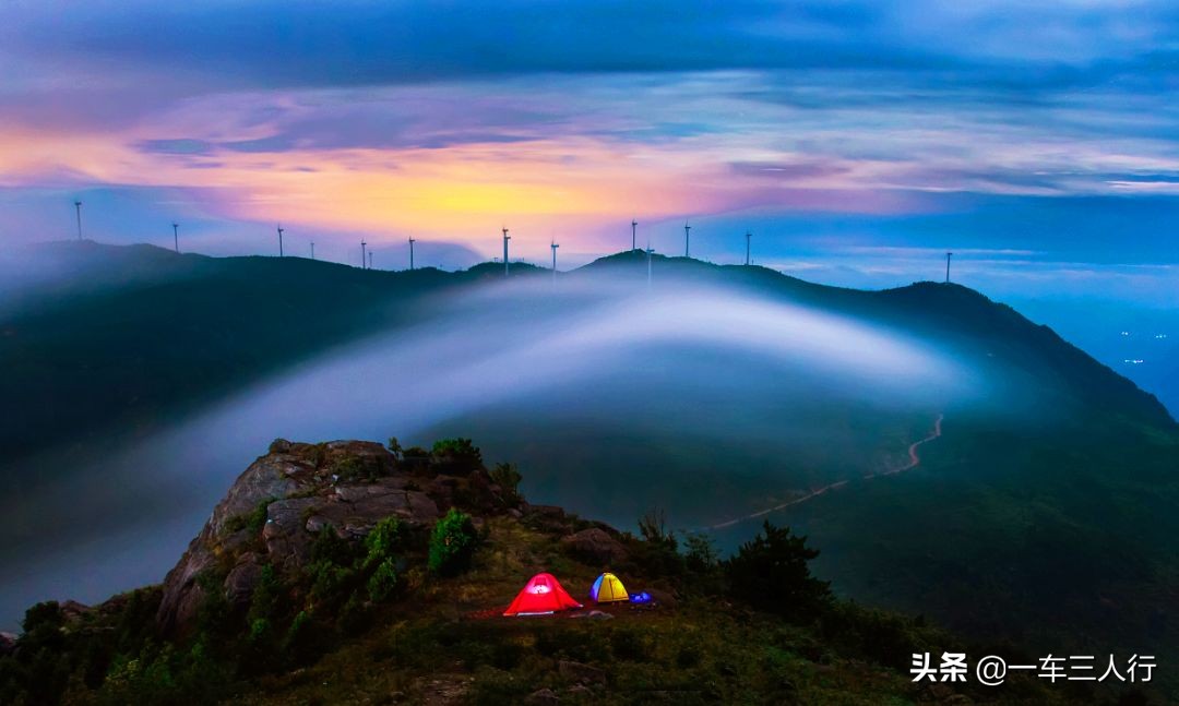 浙江最美山顶露营地,浙江十大免费露营地