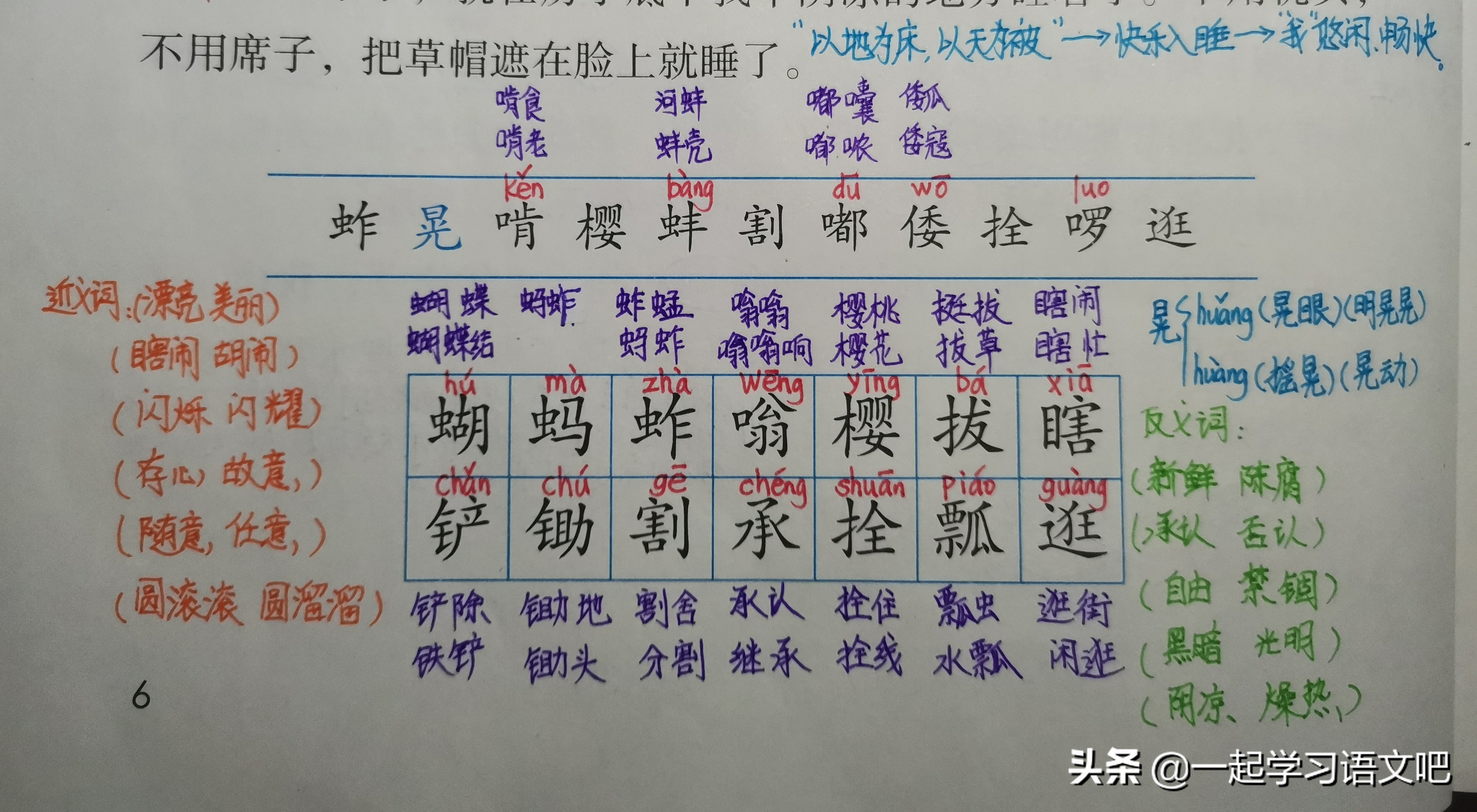 五年级语文第2课祖父的园子,五年级语文祖父的园子预习笔记