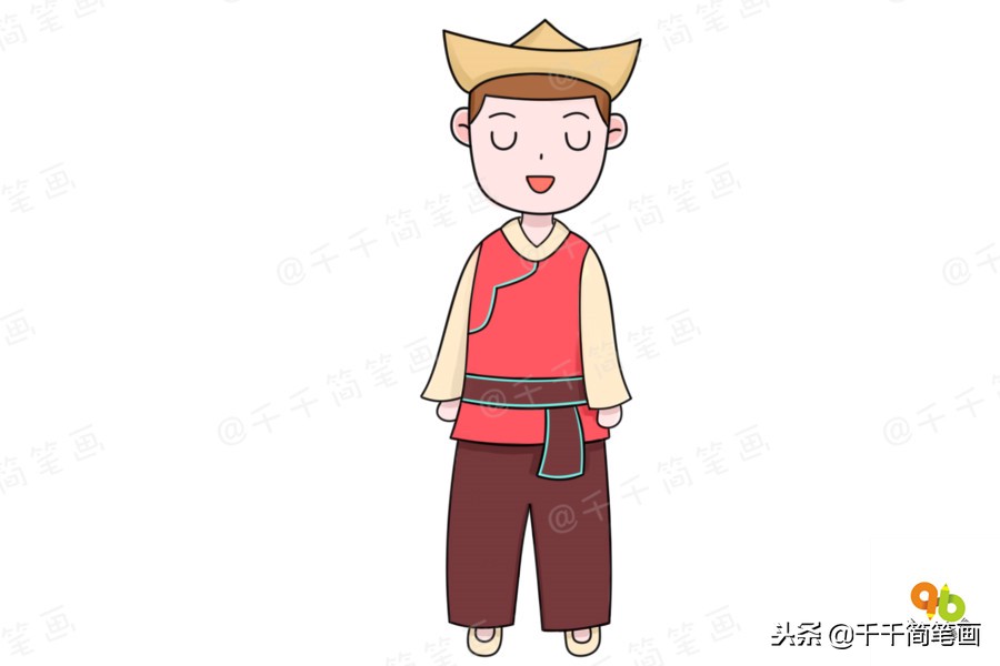 56个民族服装完整版简笔画教程,简笔画入门教学少数民族服饰人物