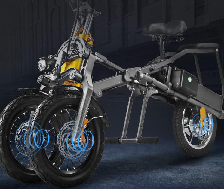 倒三轮载货自行车,倒三轮折叠自行车成人用