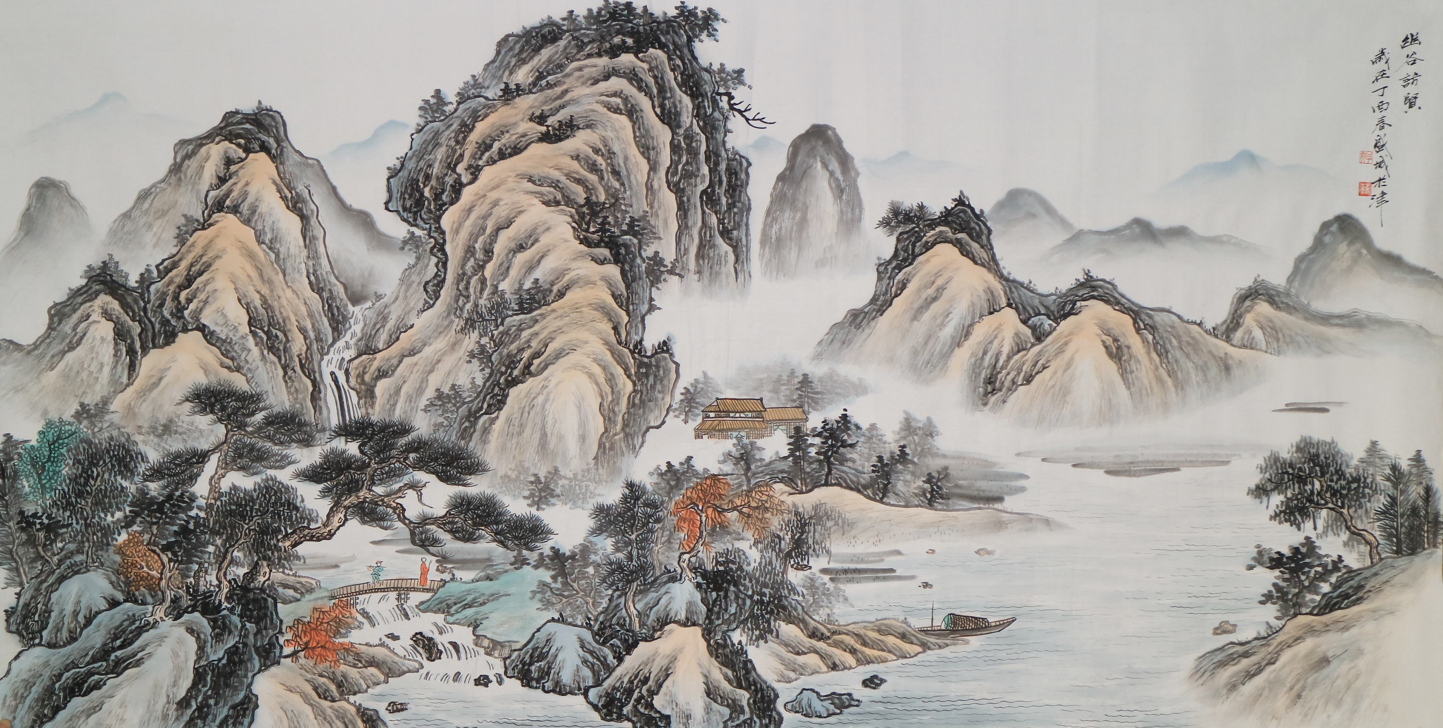 一幅绝美的水墨画,十大绝美水墨山水画