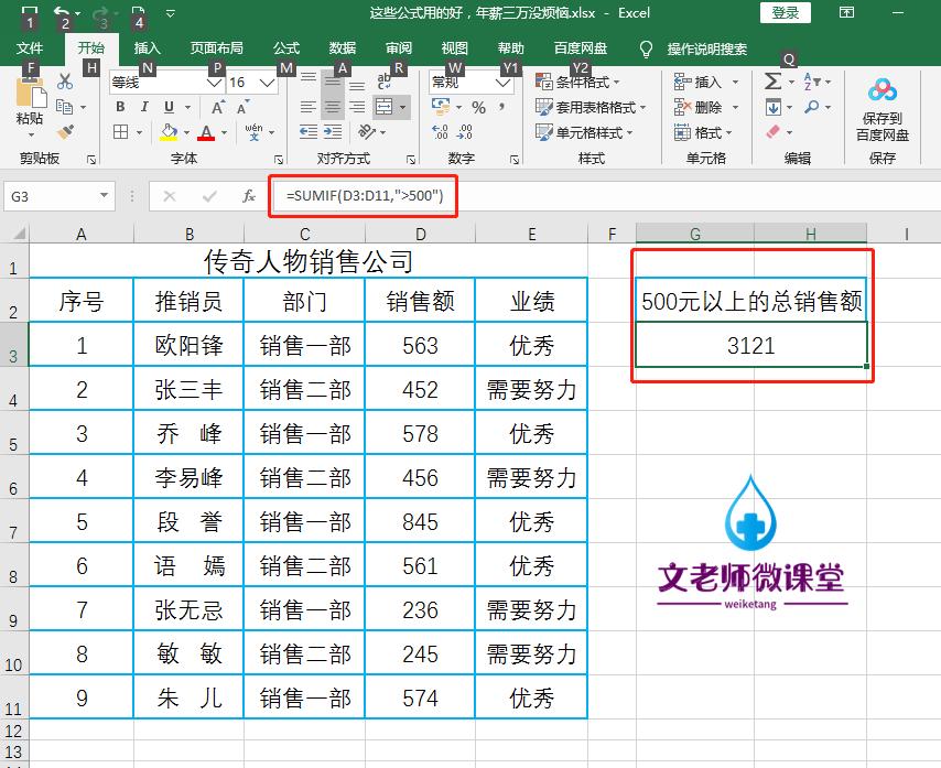 解析Excel中的判断条件函数IF、SUMIF、SUMIFS