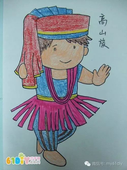 各族儿童简笔画的图片,56民族儿童简笔画大全