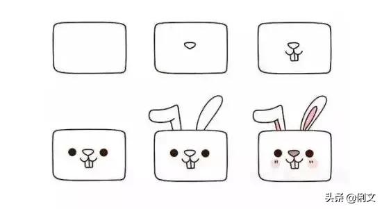 简笔画儿童3-6岁简单小动物涂色,简笔画小动物100种可爱表情包