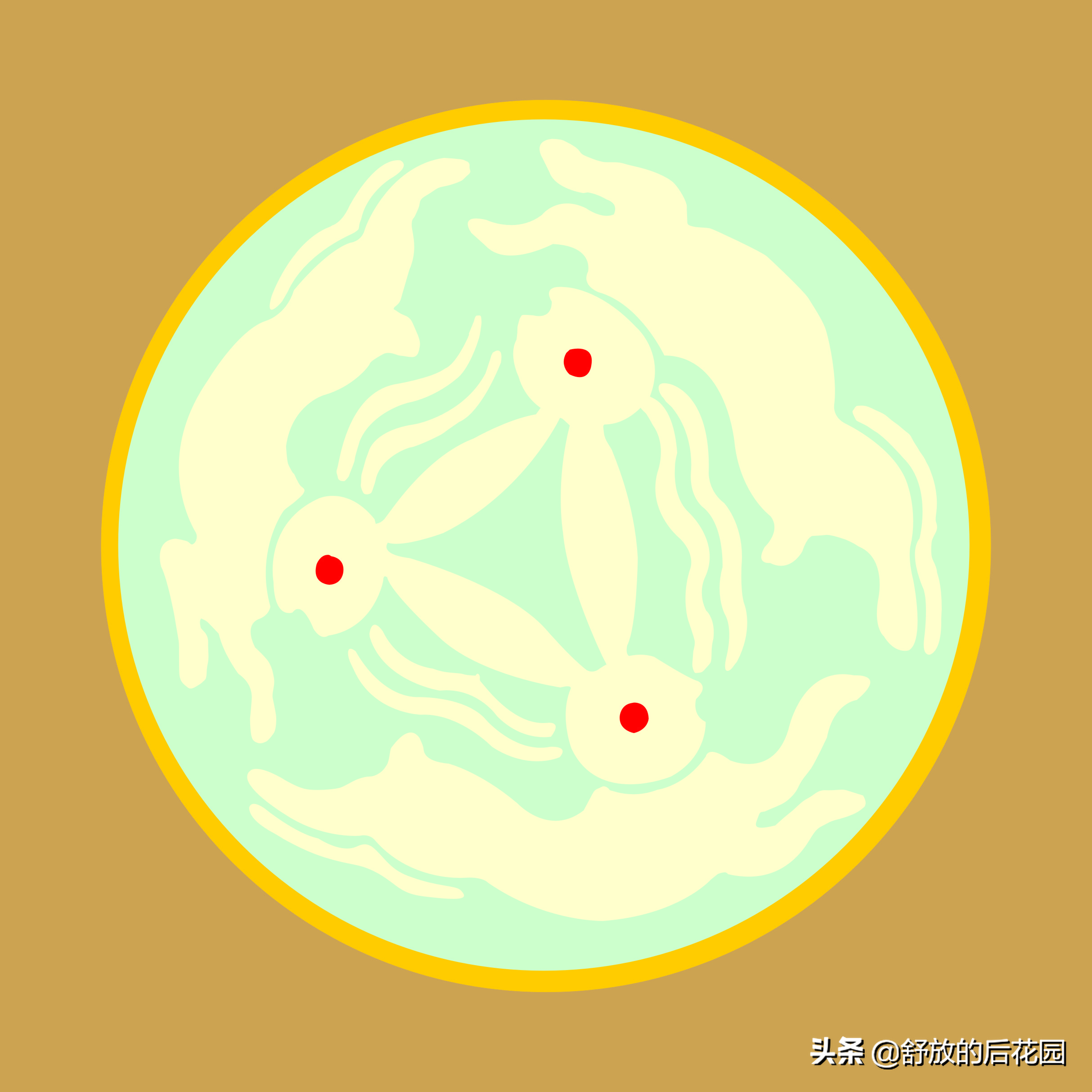 嫦娥五号带回的月图长什么样,神秘三兔共耳图片