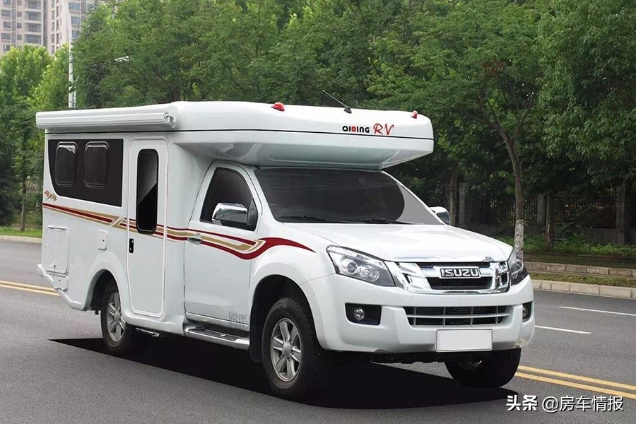 单排四驱自动挡皮卡c型房车测评,d-max单排升顶皮卡房车