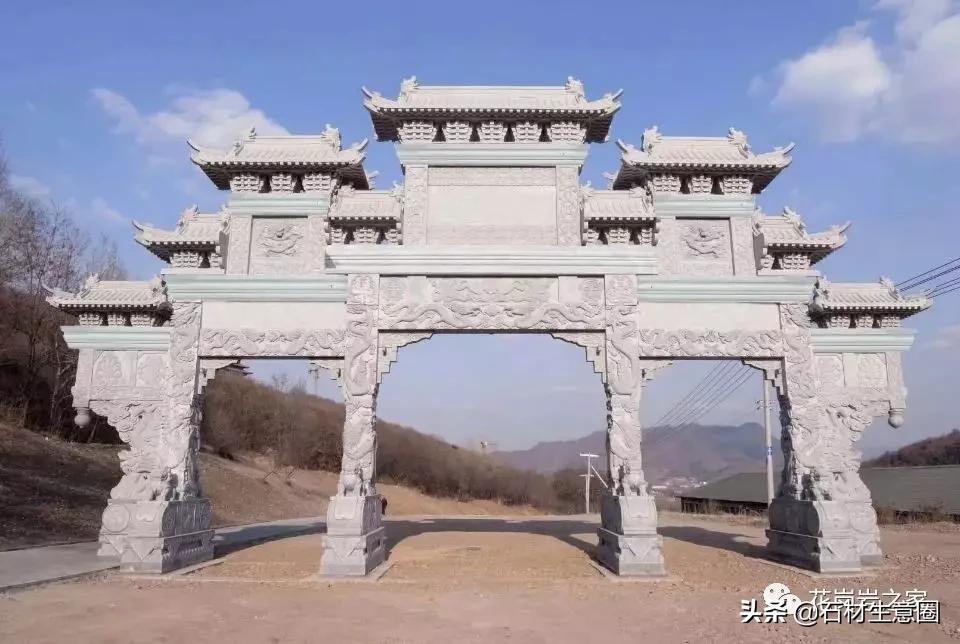 石牌坊石雕图片大全,各样式的石牌坊