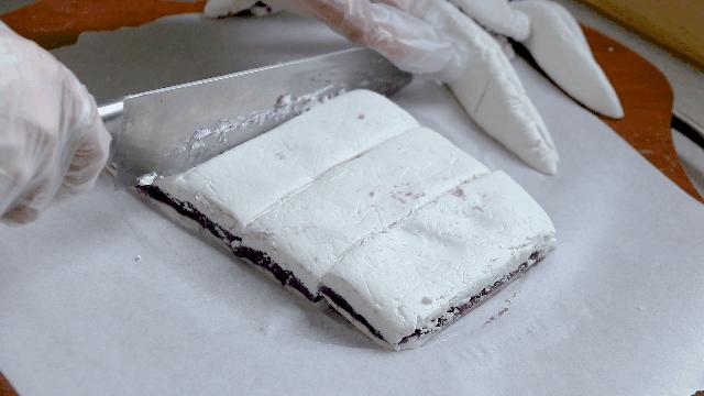 紫薯三角糯米糕,紫薯糯米粉发糕