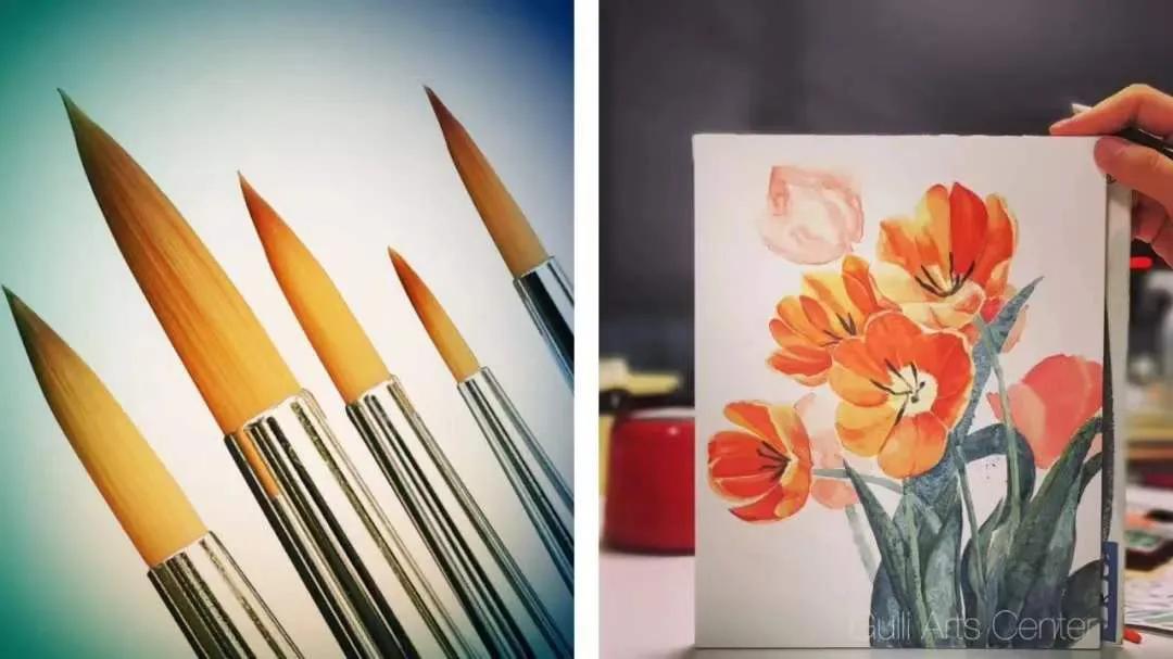 水彩画怎么选笔,水彩画颜料初学者推荐