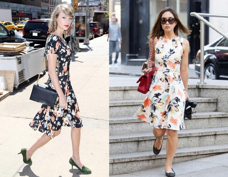 一条碎花裙就能美过整个春天,碎花裙这样穿时髦又优雅超美