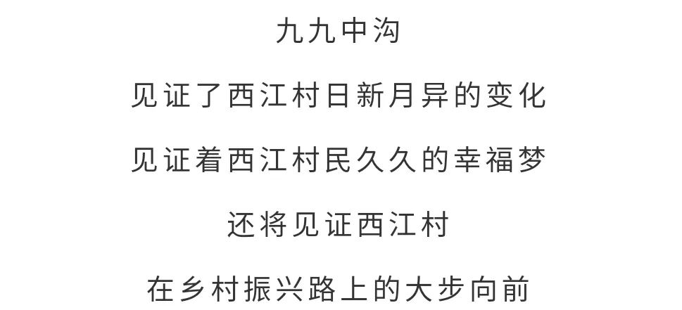 “九九中沟”，见证西江村的“久久”幸福——美不美？
