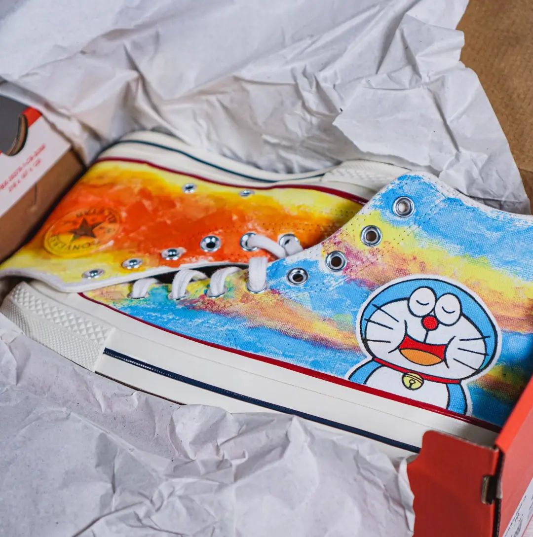 哆啦a梦联名鞋子帆布鞋,愿望成真哆啦a梦
