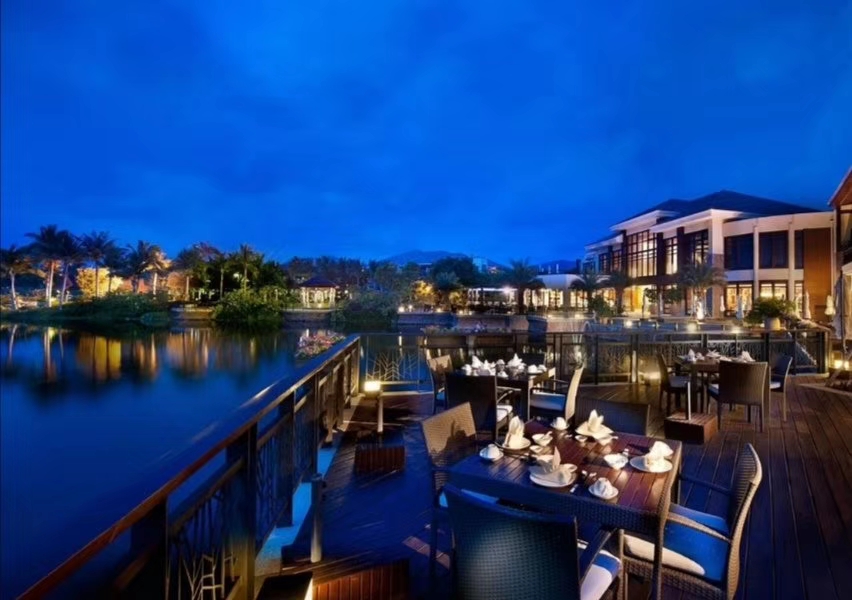 三亚维景国际度假酒店夜景,三亚维景国际别墅度假酒店