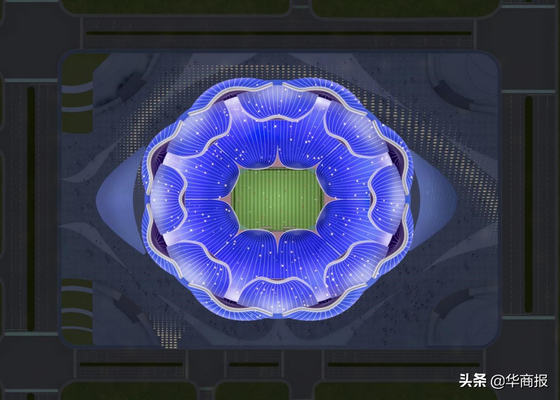 广州恒大俱乐部专业足球场效果图,恒大10万人新足球场效果图