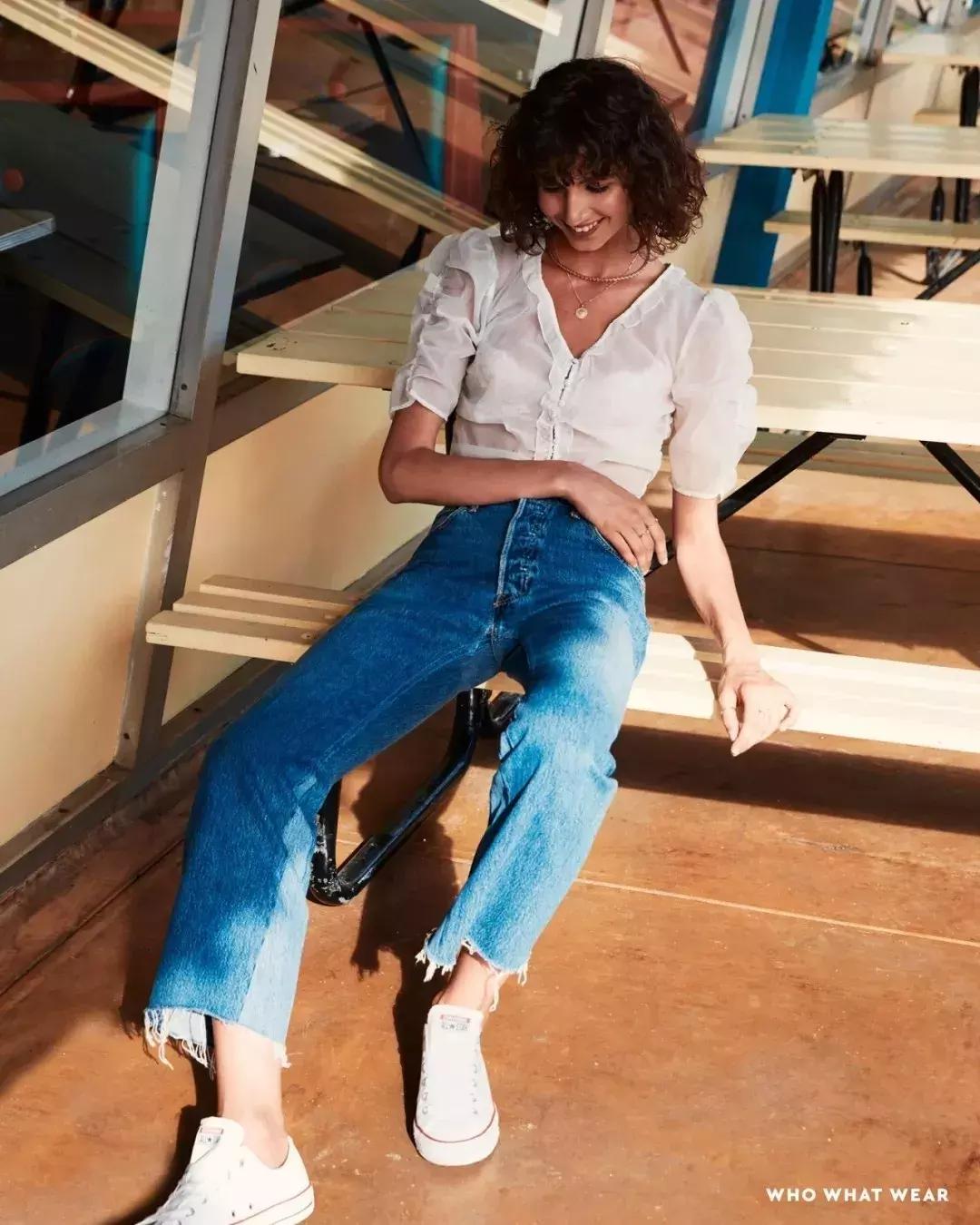 牛仔裤平底鞋穿搭时尚女装,牛仔裤平底鞋搭配视频