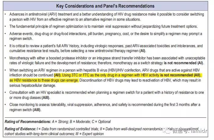 2019DHHS指南更新：特定初治人群推荐DTG+3TC等双药方案