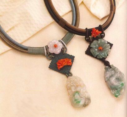 中国结珍珠项链,中国结玉佛项链