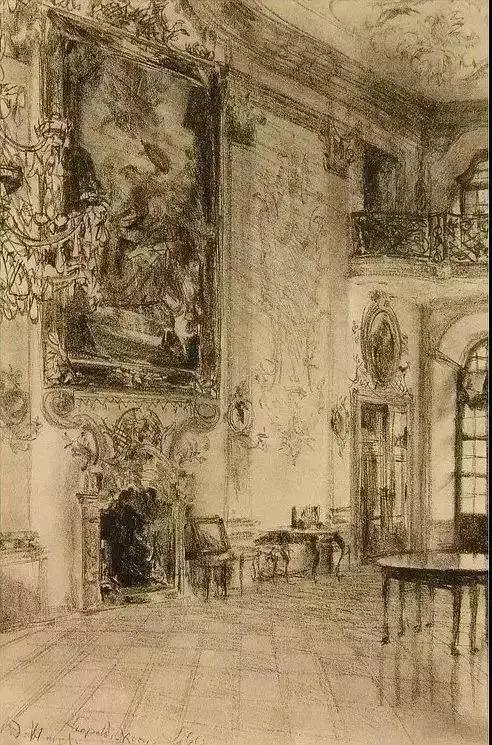 阿道夫门采尔速写作品,门采尔高清速写作品图片