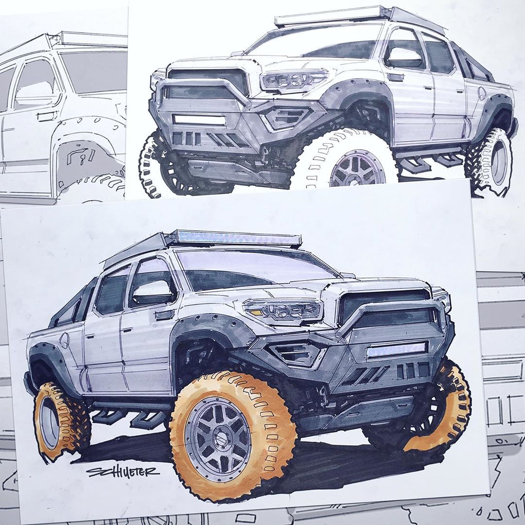 手绘酷炫汽车,从零开始汽车手绘