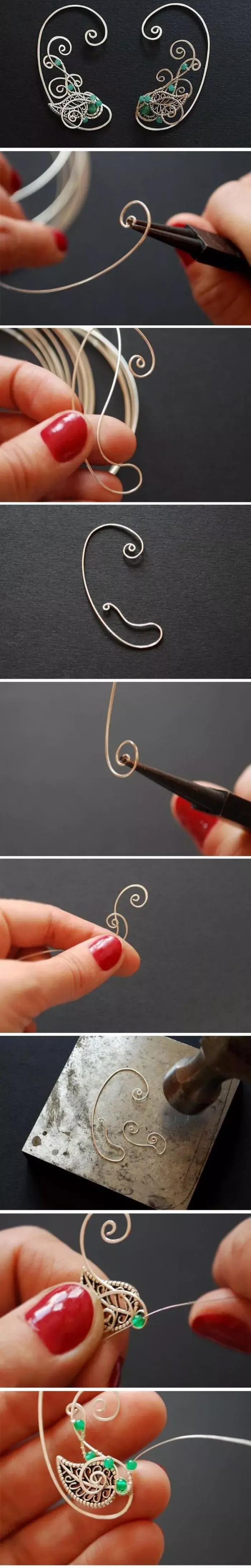 国外金属绕线首饰教程大全,绕线手工首饰