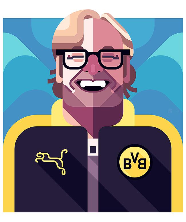 足球运动员插画,美国插画师josieportillo绘画