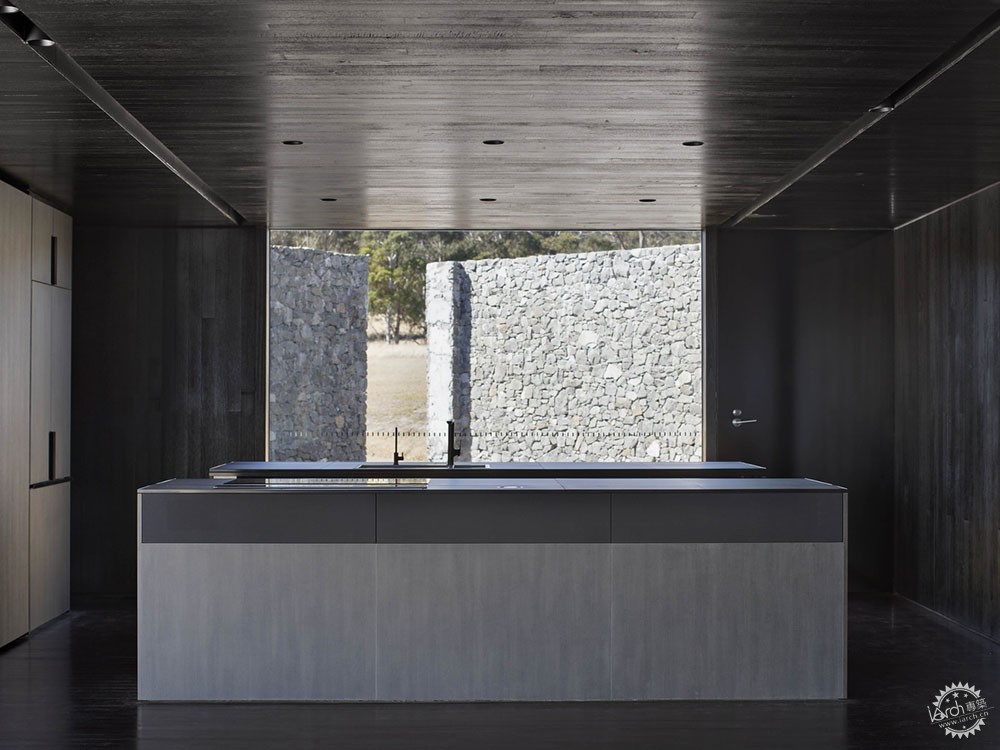 客厅石墙景观,房间景观石墙