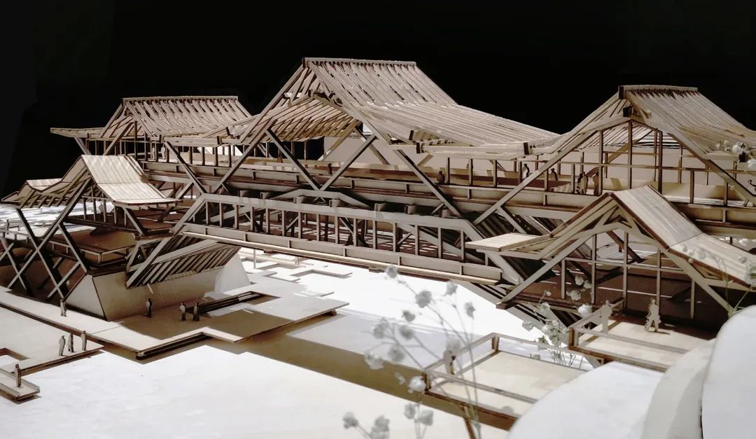 他用一座编织而成的工艺馆获得了基准杯二等奖