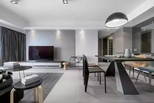 地面深灰色装修风格,装修灰色地面风格效果图