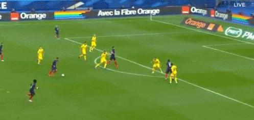 友谊赛-中国曾经战胜过的对手法国队7-1横扫乌克兰，吉鲁百场