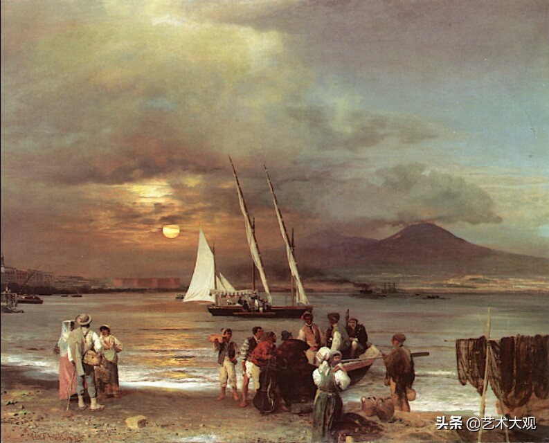 世界著名古典油画风景作品,奥斯瓦尔德阿肯巴赫