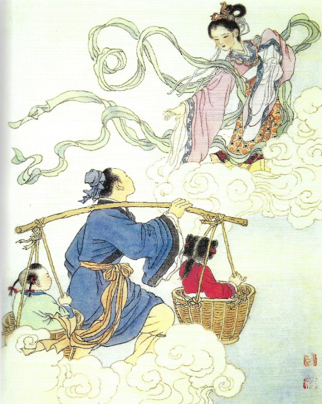 七夕了牛郎织女鹊桥相会,七夕牛郎织女鹊桥相会背景视频