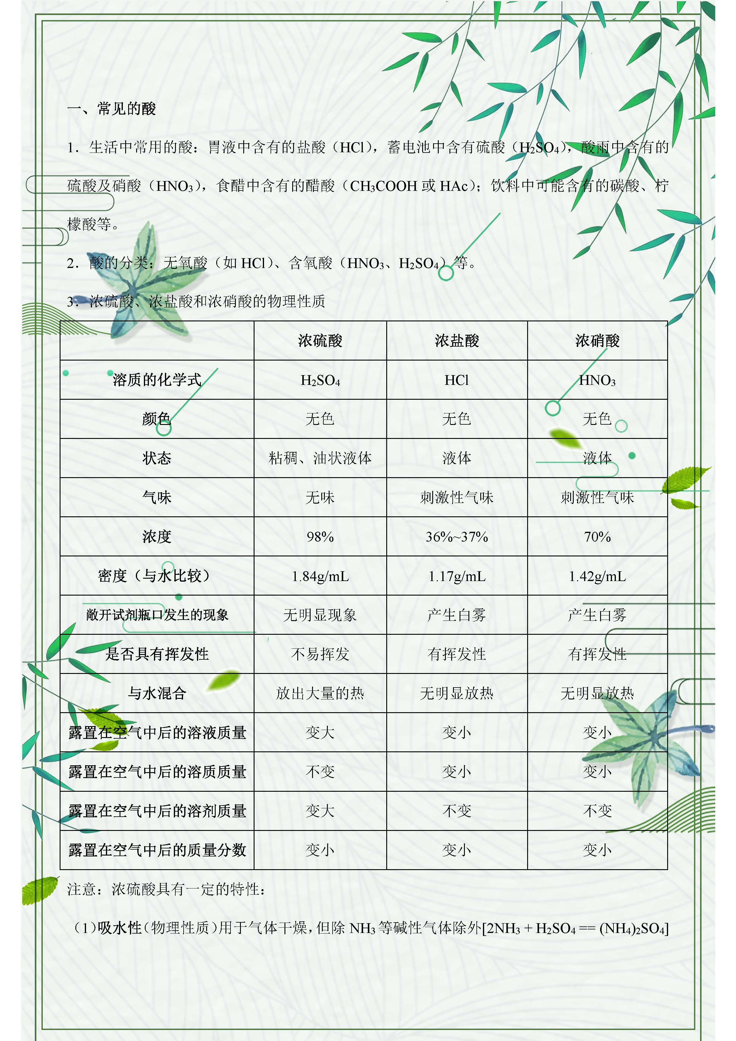 初三化学酸碱盐重点知识点归纳,初中化学酸碱盐十大知识点归纳