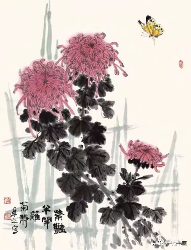 怎样画菊花国画,徐湛画菊花国画入门教程