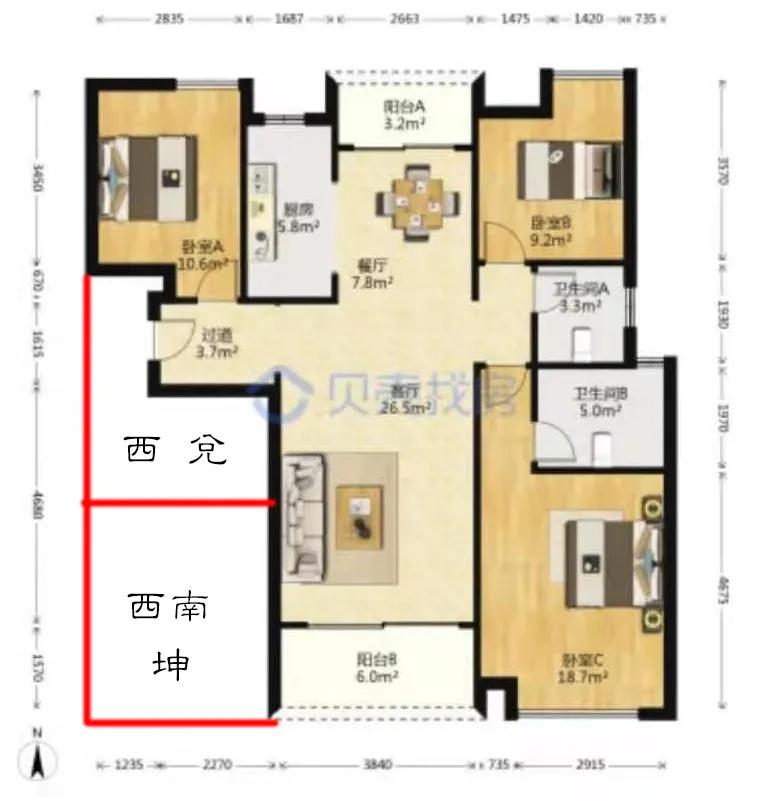 西南向的房子怎么装修,左右两边有房子采光差怎么装修