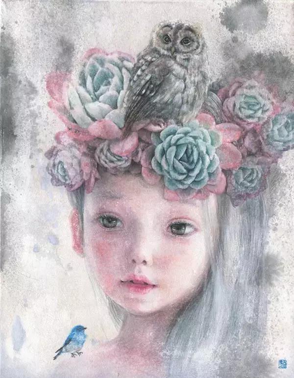 韩国多肉女孩,用绘画治愈无数人!