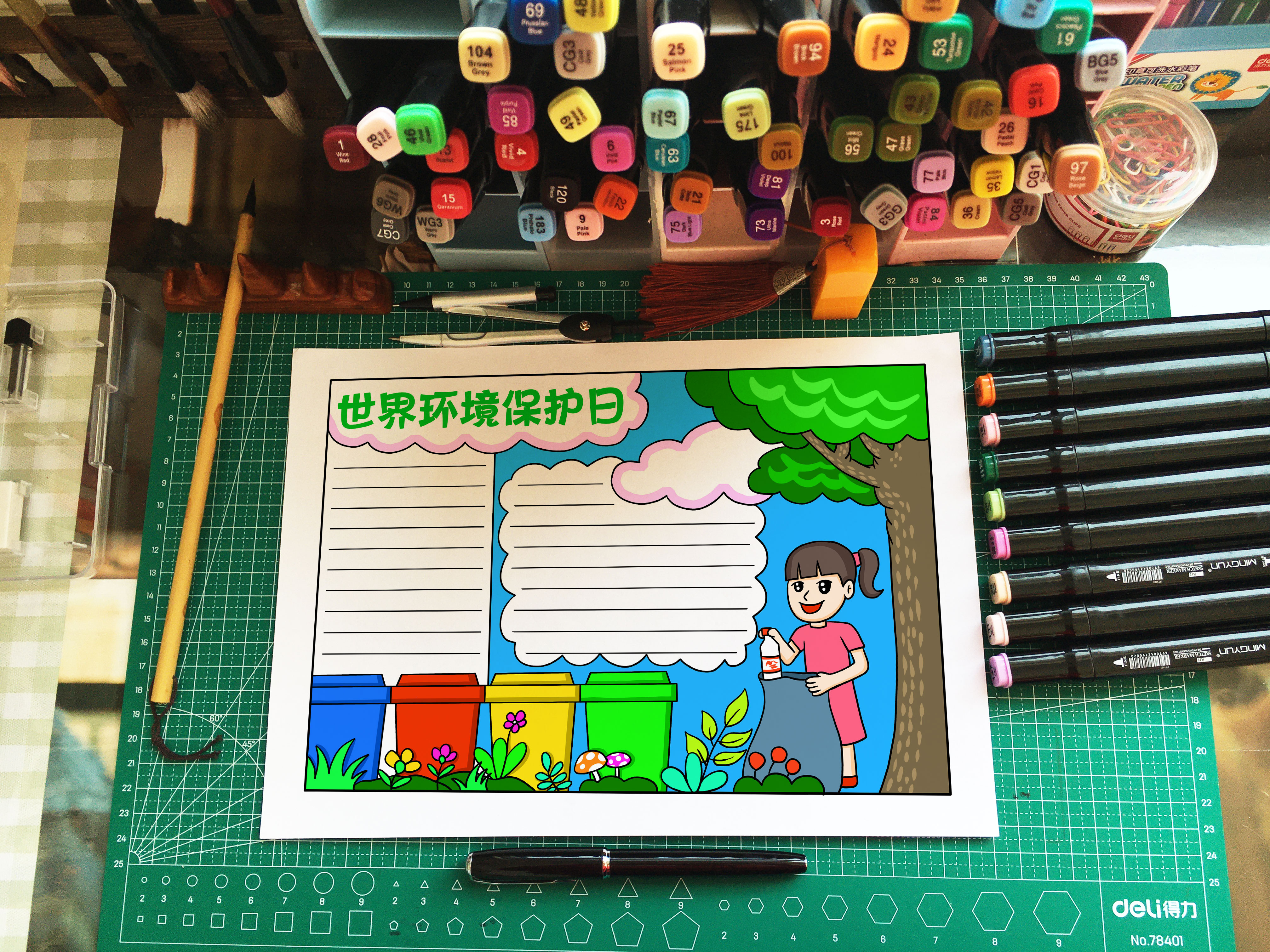 世界环境保护日手抄报简单又漂亮,世界环境日保护地球手抄报内容