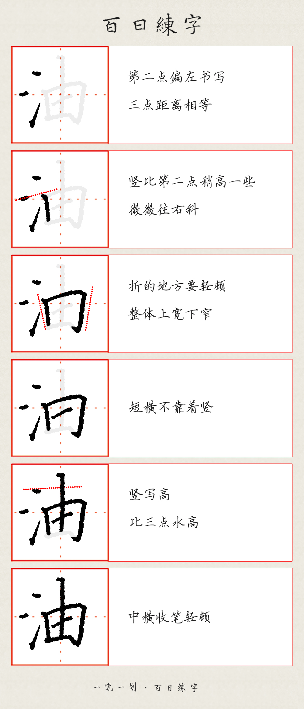 三点水毛笔写法慢视频分解,净为什么有三点水的写法