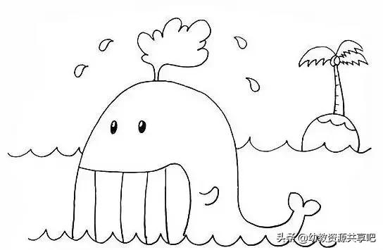 100个海洋动物简笔画彩色,海洋动物简笔画大全简单又漂亮