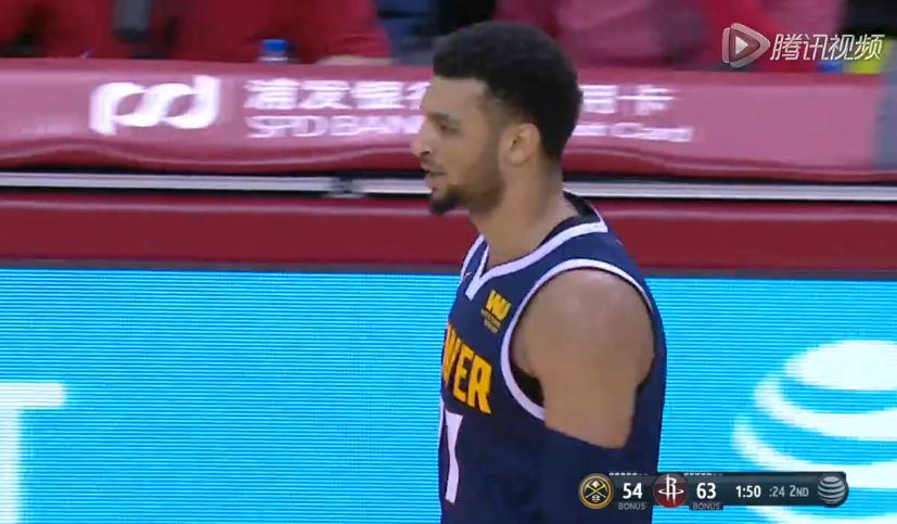 哈登晃倒掘金穆雷3+1视频,哈登晃倒穆雷3加1