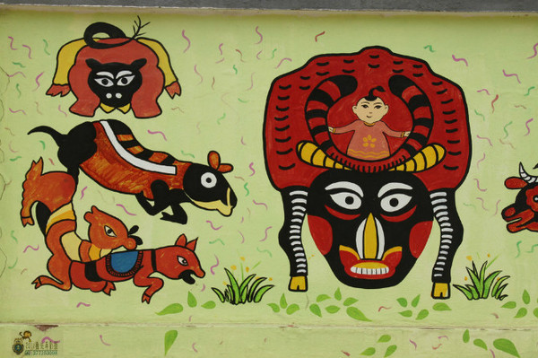 陕北的安塞不仅有响彻大地的腰鼓，还有奇美的农民画....