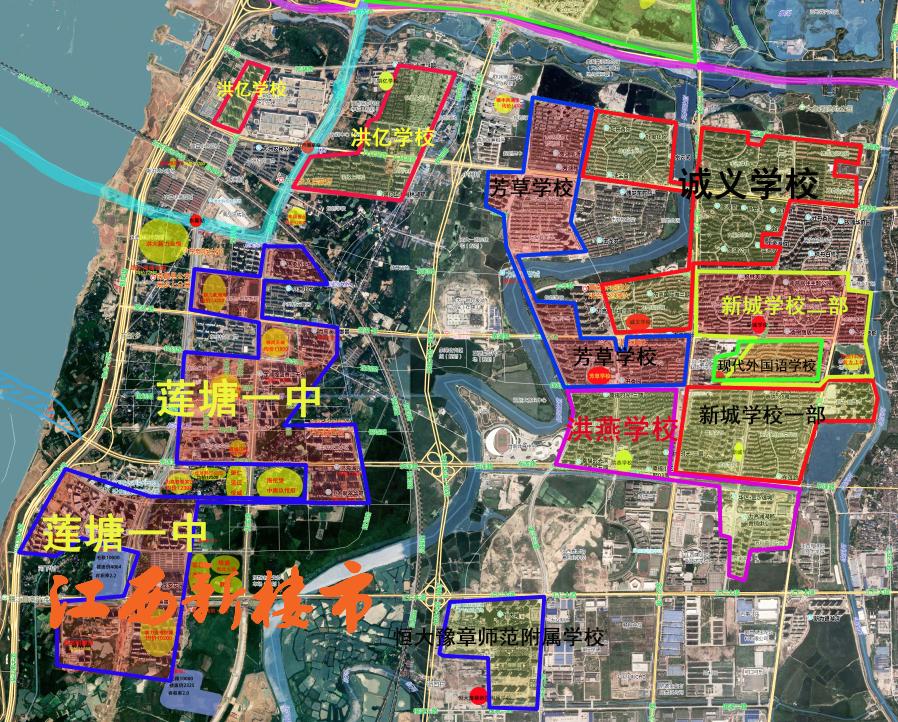 南昌青云谱学区划分最新规划,南昌2024小学区划分图青云谱