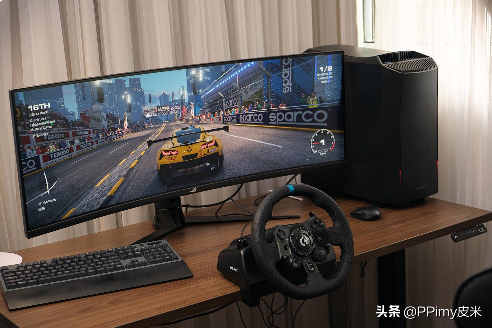 罗技全新方向盘g923开箱,罗技g923配啥座椅