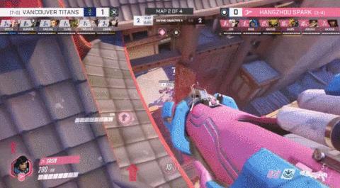 守望先锋和泰坦陨落,守望先锋杭州闪电队孤雪名场面