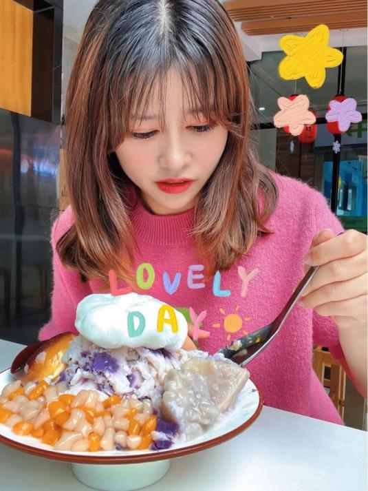 方言当钱花-达人探店鲜芋仙花样吃冰推荐