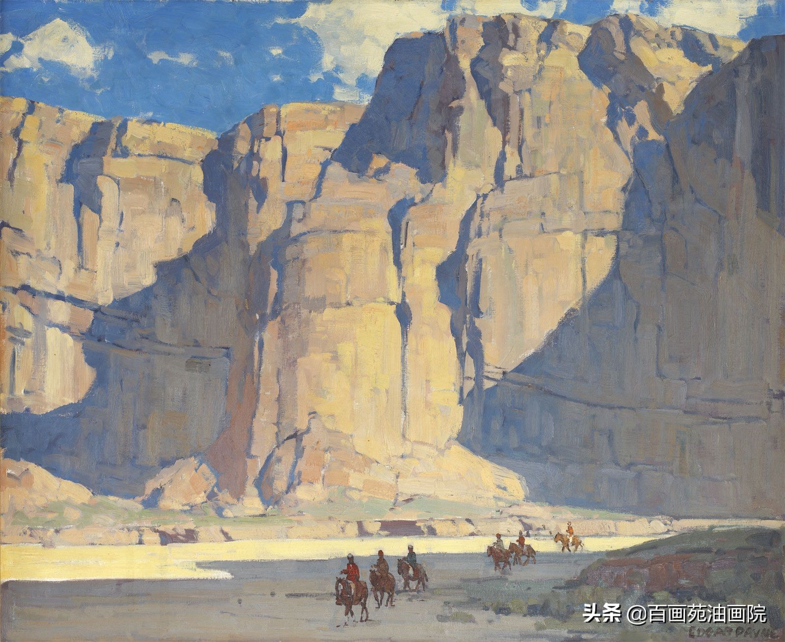张杰油画作品山非山教程,油画如何配山的颜色