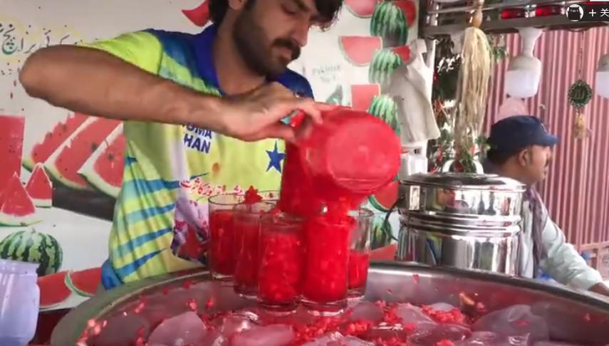 外国冰镇西瓜汁,炎热的夏天喝西瓜汁