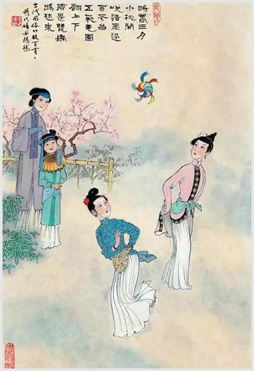 100首诗词100张风俗图太美了,100幅中国古风俗画