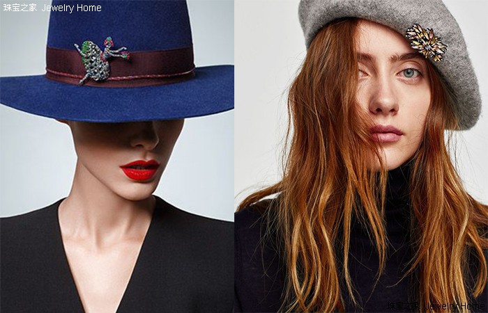 一大一小的胸针的正确戴法,一枚胸针穿出高级感