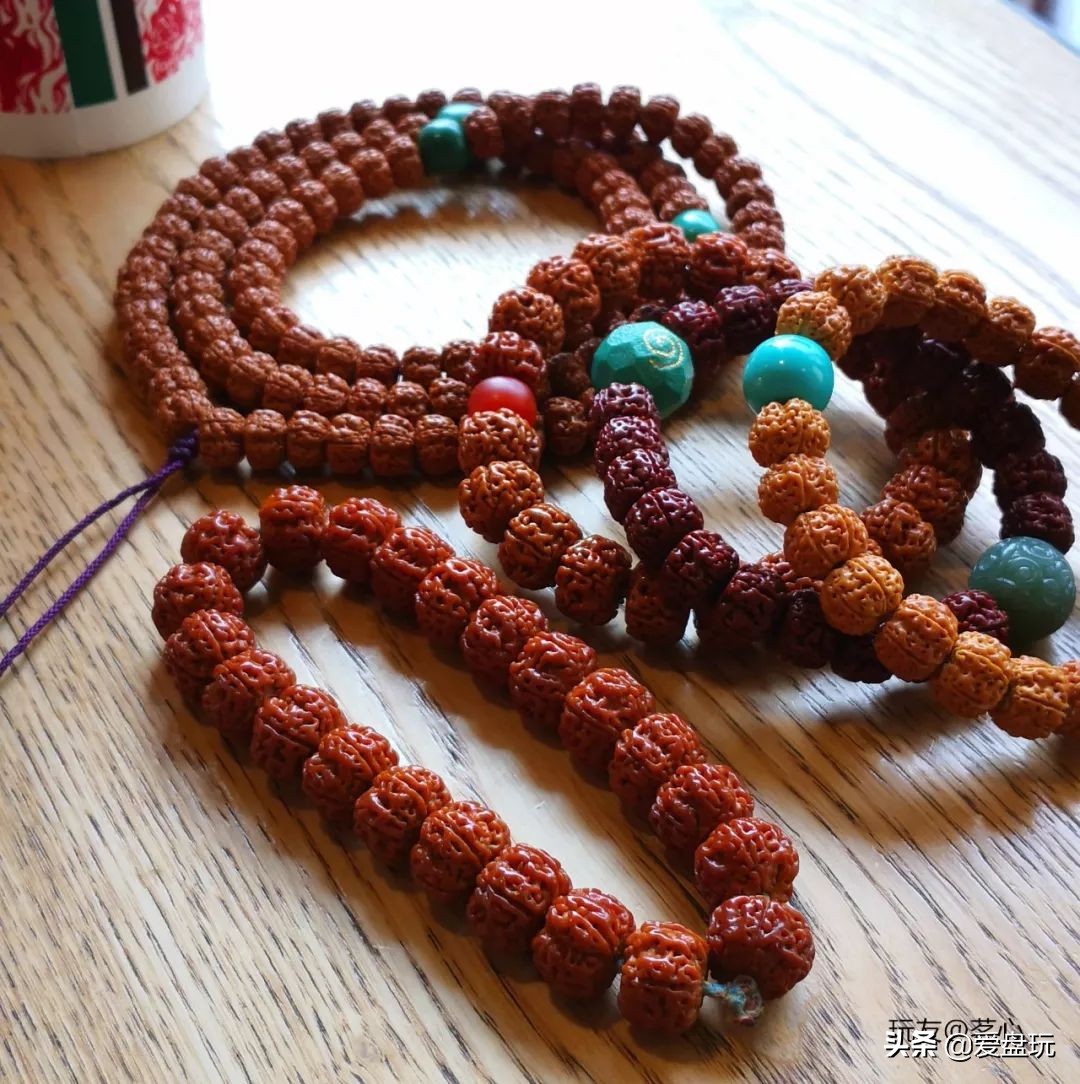 文玩桃核手串包浆玉化完图,盘玩包浆最快的手串