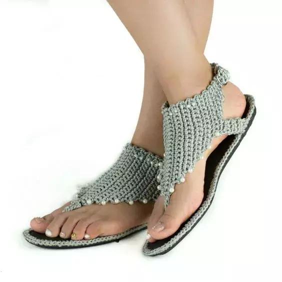 钩织婴儿凉鞋的钩法,100种夏凉鞋的钩织教程